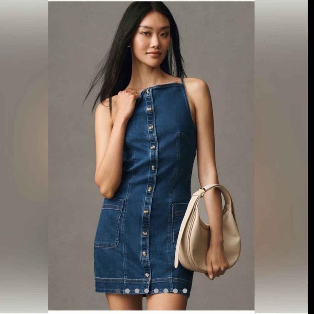 Maeve Blue Denim Mini Dress